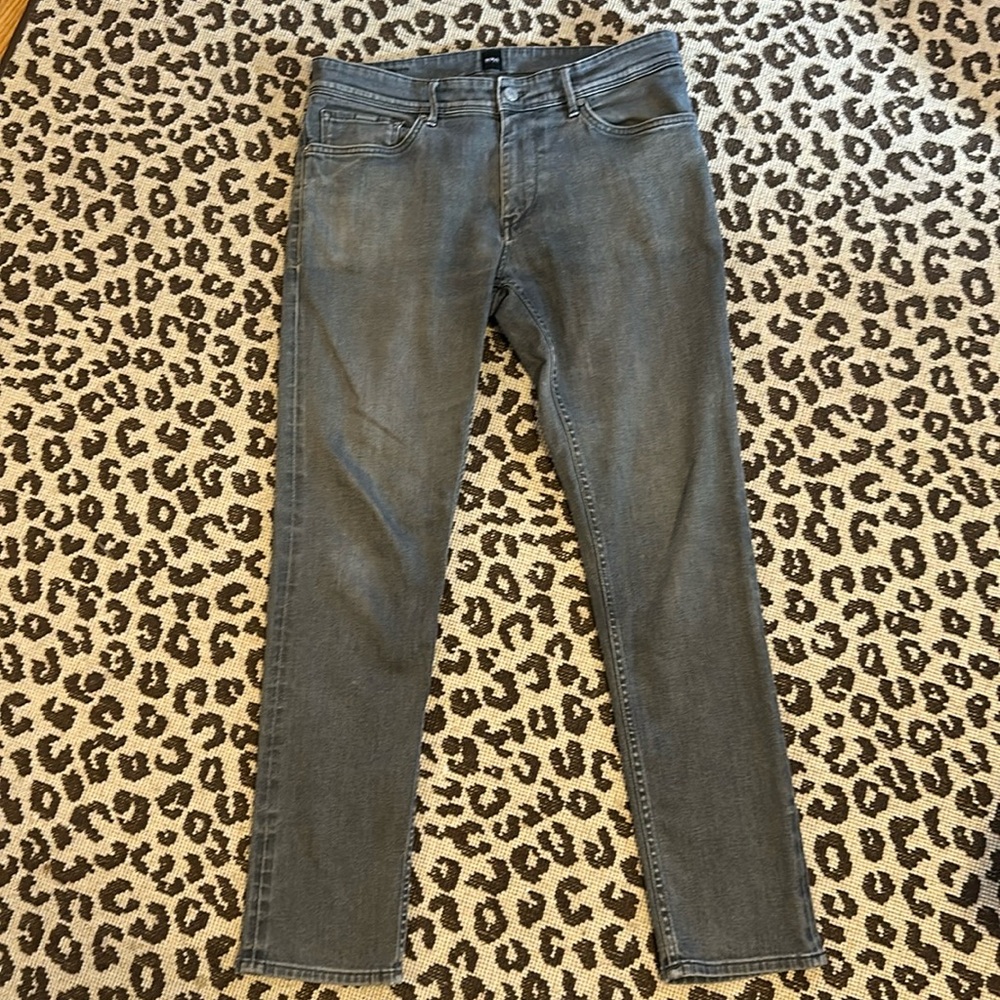 Hugo Boss men’s jeans Candiani grey denim Sz  34x30